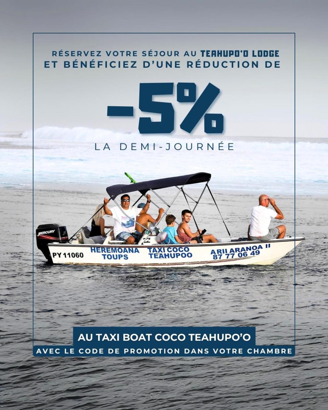 Teahupo'O Lodge, Fare Raepu'U, L'Aventure Du Bout De L'Ile En Famille Ou Entre Amis Teahupoo Zewnętrze zdjęcie